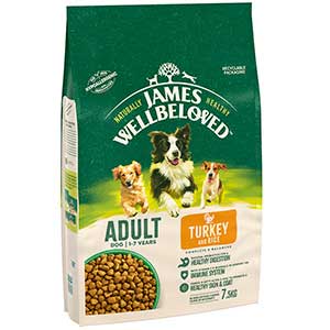 James Wellbeloved Adult Turkey and Rice 7.5 kg Bag