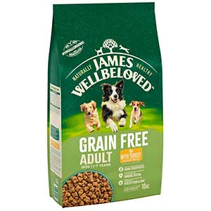 James Wellbeloved Grain Free Adult Dry Dog Food Turkey & Vegetables 10kg