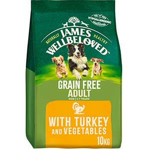 James Wellbeloved Grain Free Adult Dry Dog Food Turkey & Vegetables 10kg