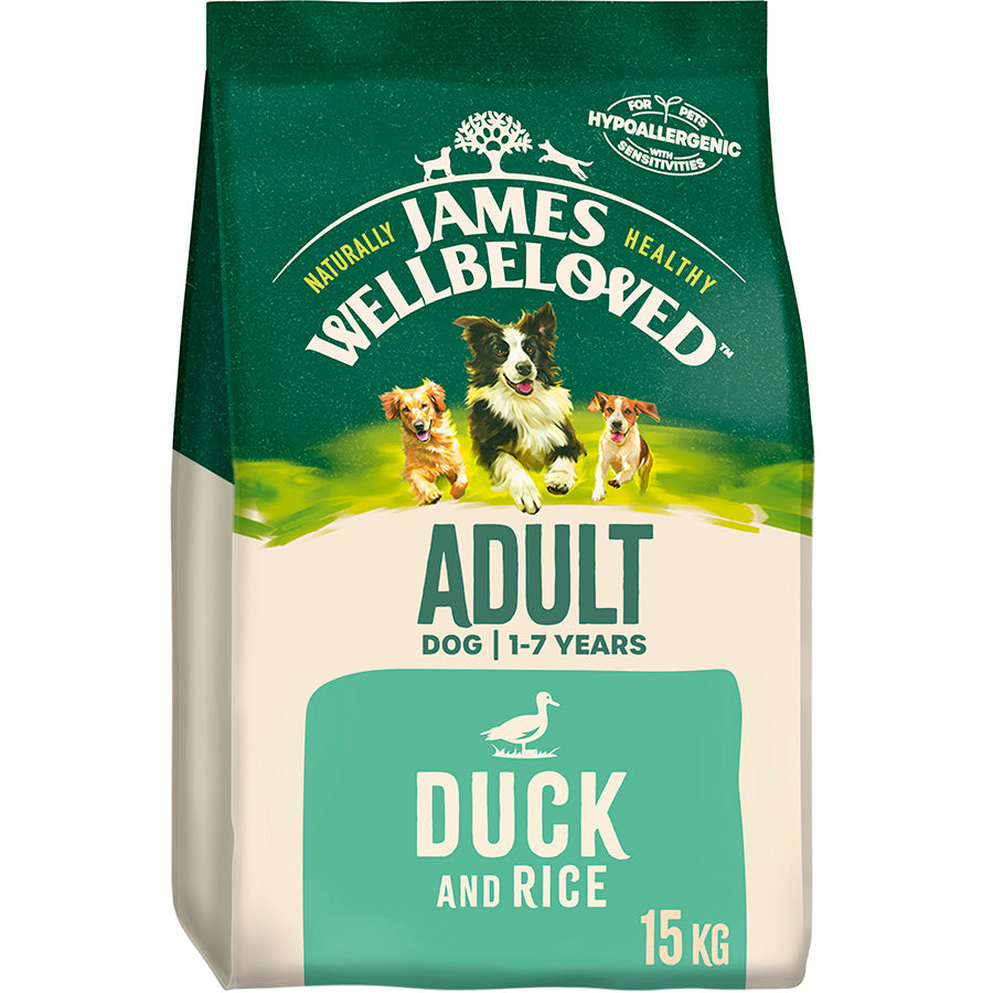 James Wellbeloved Adult Dry Dog Food Duck and Rice 15 kg Bag