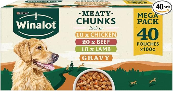 Winalot Dry Dog Food Mixed in Gravy